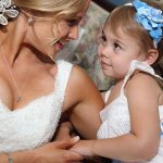 Bride with her flower girl